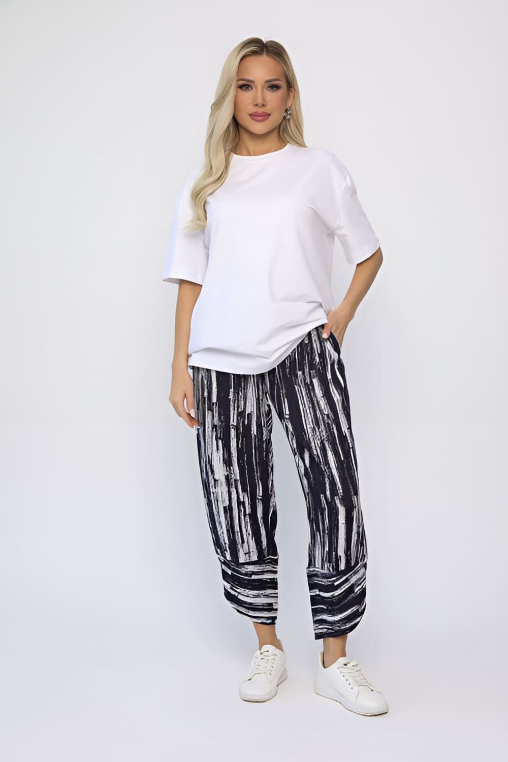 Брюки бохо (синие/полоска) Б13703-10М LT Collection