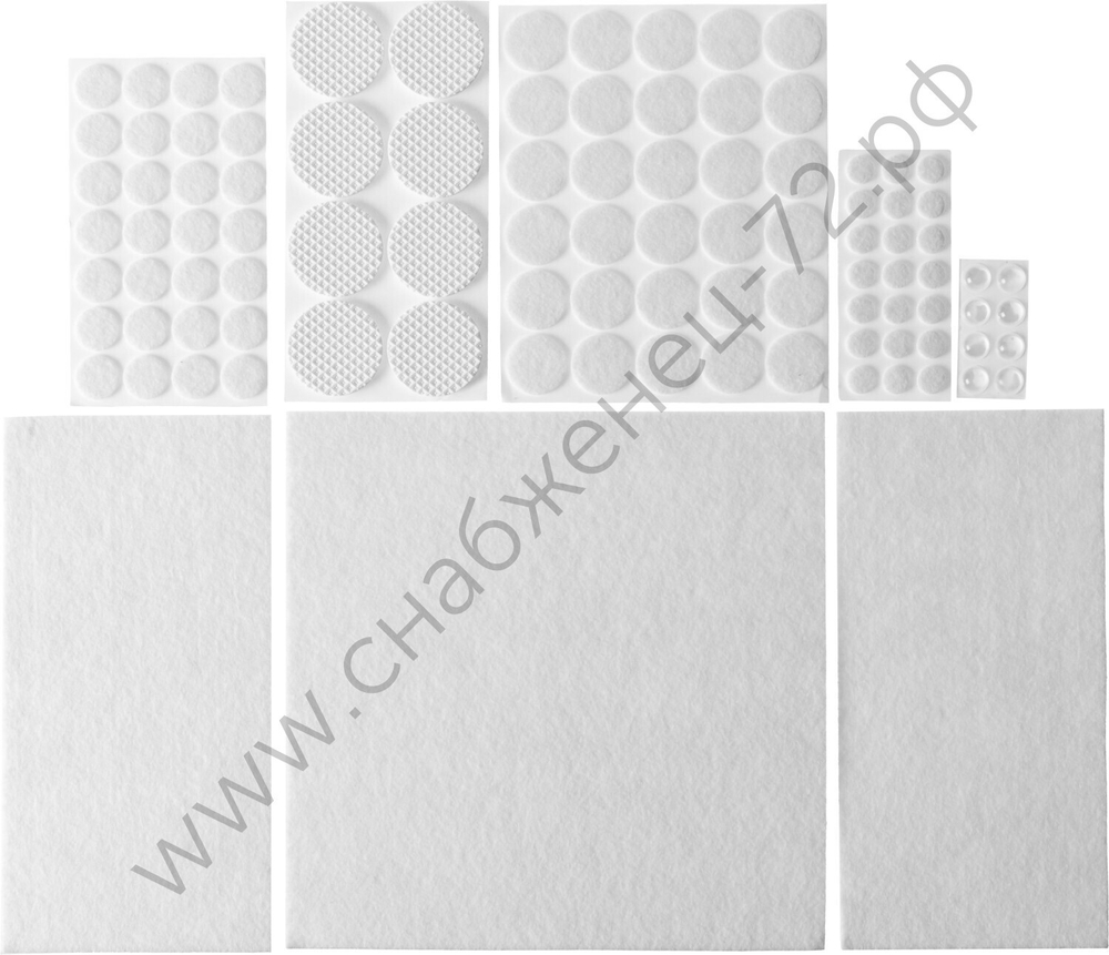 STAYER белый, самоклеящихся, 98 шт., набор мебельных накладок (40917-H98)