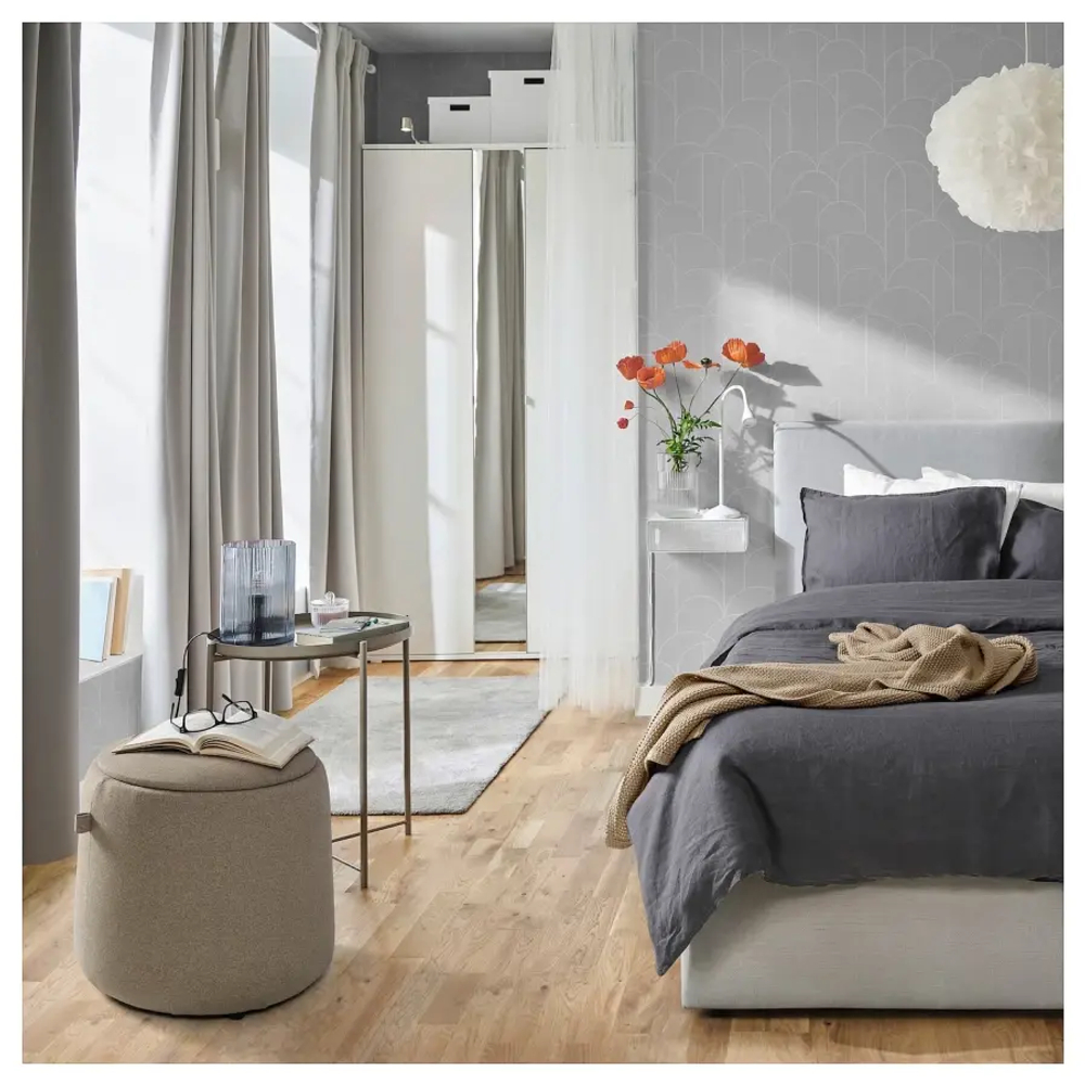 JÄRRESTAD Пуф с контейнером/Тонеруд темно-бежевый ИКЕА