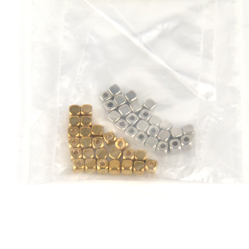 Бисер Кубик Металл 3мм
