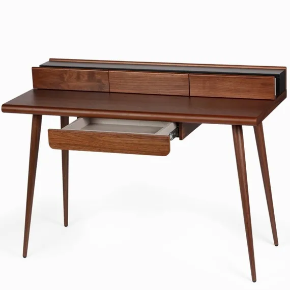 Письменный стол с ящиком Jerome 120х55 см, шпон ореха