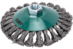 Щетка для УШМ 125 мм, M14, витая проволока ВОЛАТ 81060-125