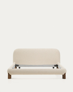 Кровать Odina из букле цвета экрю со съемным чехлом 160 x 200 см