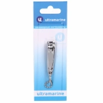 Кусачки для ногтей на блистере «Ultramarine», цвет металл, с цепочкой, 5см