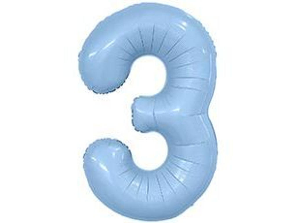 Цифра небесно-голубого цвета.
