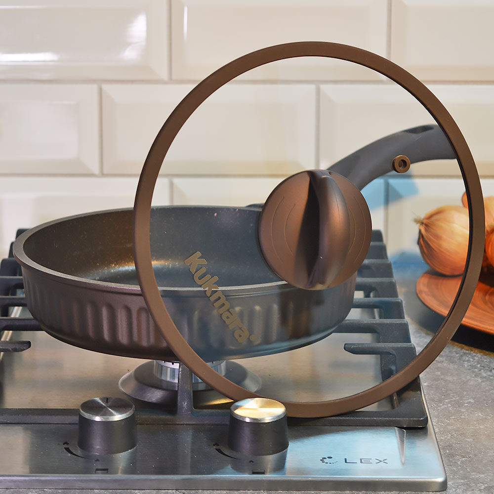 Сковорода 22см Mokko Stella, а/пр литая со стеклянной крышкой