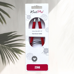 Спицы круговые Zing, 8мм/80см, KnitPro,(47136)