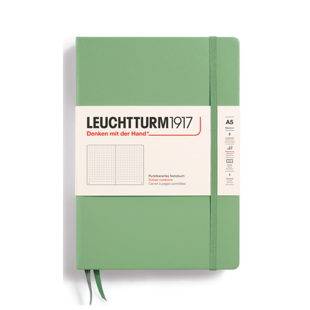 Блокнот Leuchtturm1917 Classic A5 в клетку с твердой обложкой (359693)
