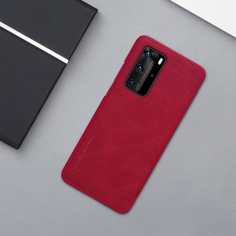 Кожаный чехол-книжка Nillkin Leather Qin для Huawei P40 Pro