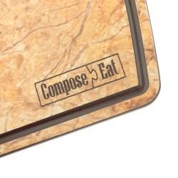 Доска разделочная c желобом 29х22см ComposeEat Fashion оникс светлый