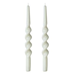 Набор из двух свечей светло-серого цвета из коллекции Essential, 35 см