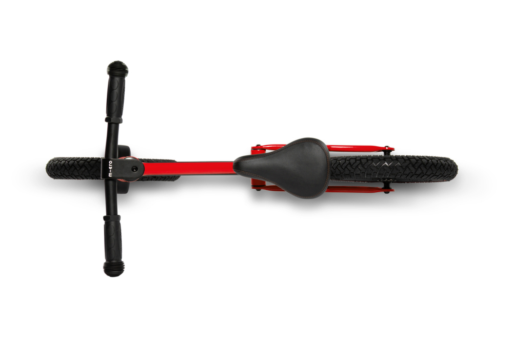 Беговел Micro Deluxe красный (V2) со стикерами Монстрики 15 шт