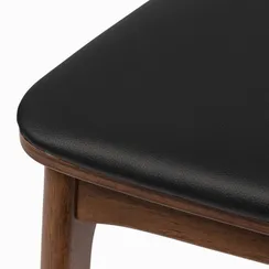 Стул Tacy, орех, черная экокожа
