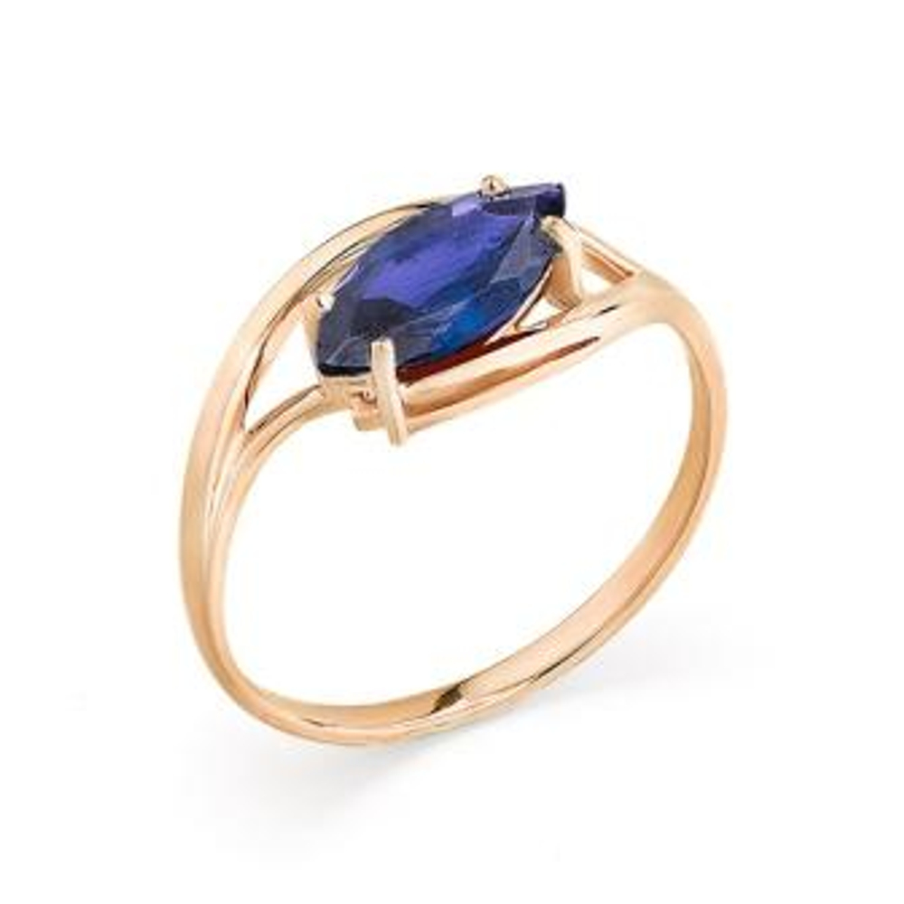 Кольцо из золота с сапфирами