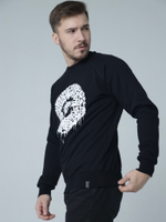 Мужской свитшот черный леттеринг Город Горький