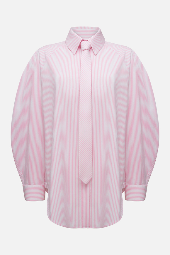 Рубашка оверсайз с галстуком