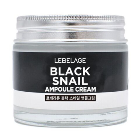 Концентрированный крем для лица с муцином черной улитки LebelAge Black Snail Ampoule Cream, 70мл
