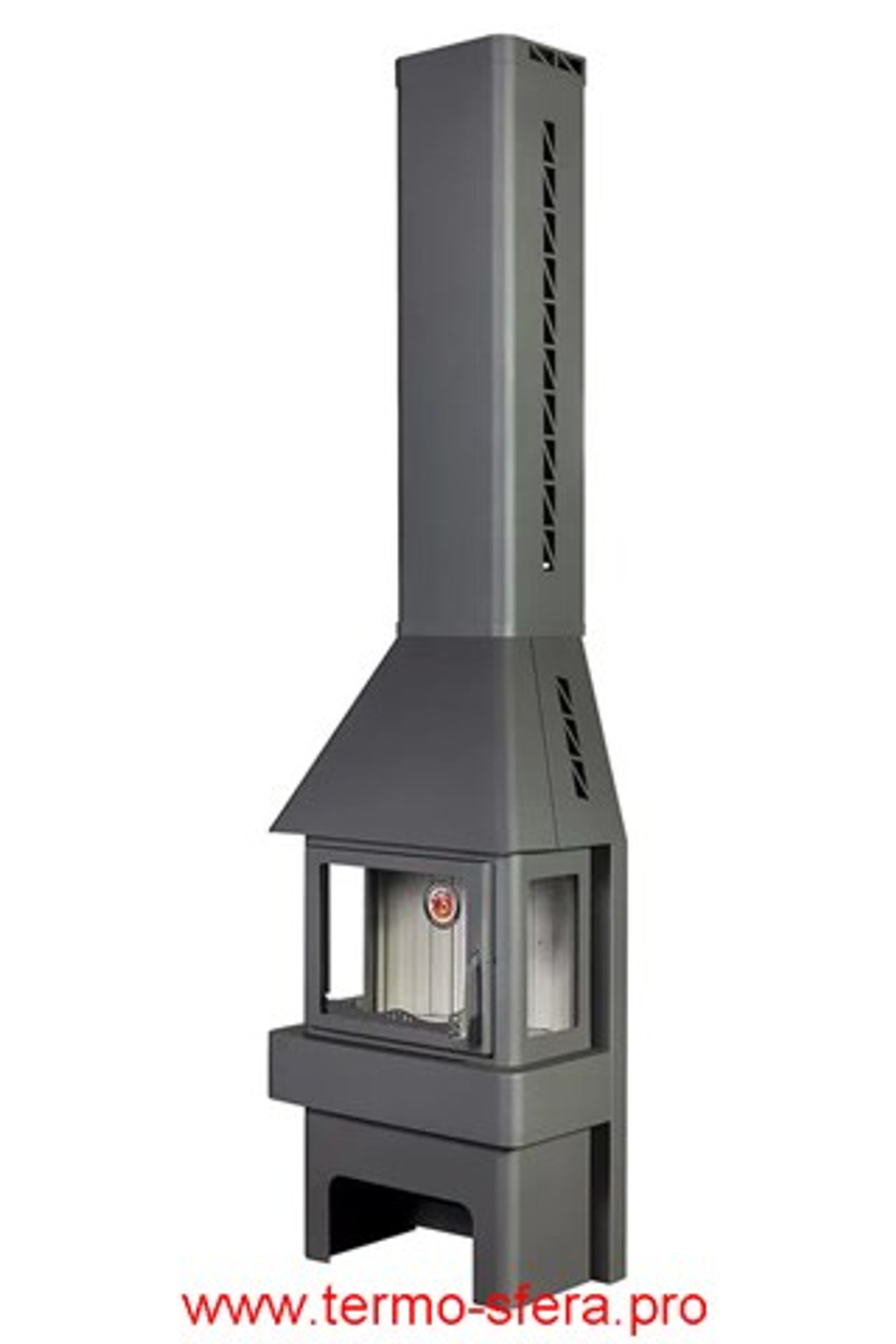 Камин БАВАРИЯ ТРИ СТЕКЛА графит