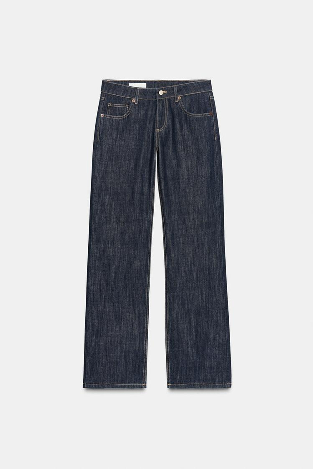 ZARA ДЖИНСЫ TRF WIDE LEG С НИЗКОЙ ПОСАДКОЙ, ТЕМНЫЙ ИНДИГО