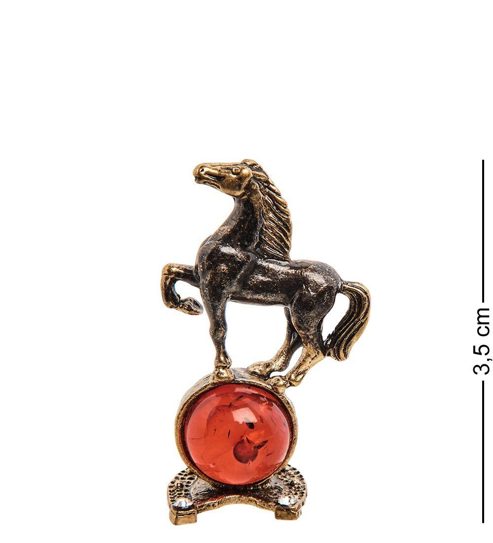 AM- 415 Фигурка «Лошадь» (латунь, янтарь)