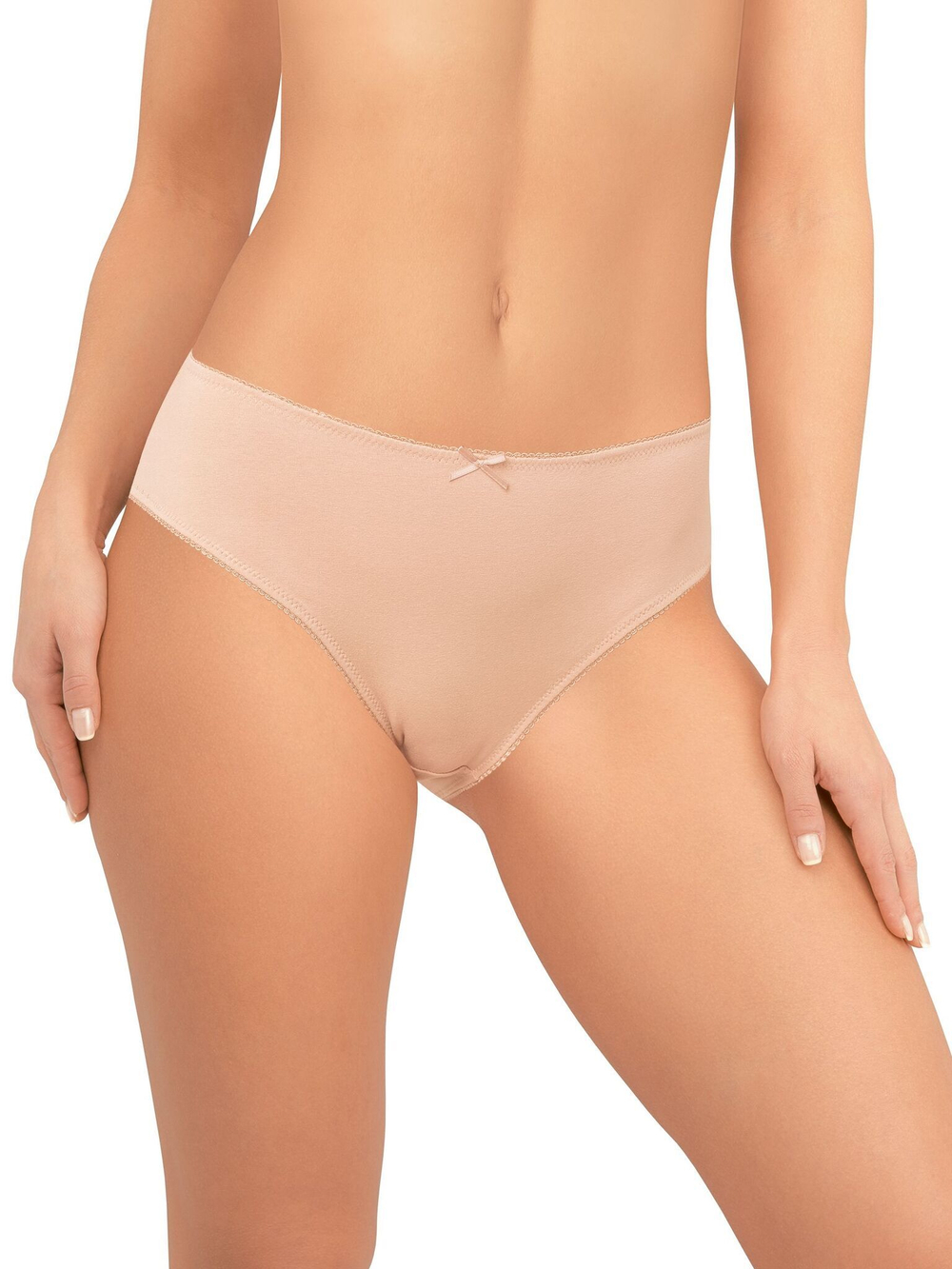 Хлопковые трусики-слипы с кружевными вставками сзади (Размер: M) (Цвет: черный)