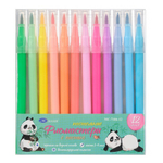 Фломастеры Basir, серия "Панда", с мягкой кистью, разноцветные, набор 12 шт