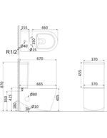 RE1002R Унитаз напольный Rennes безободковый HDC527P