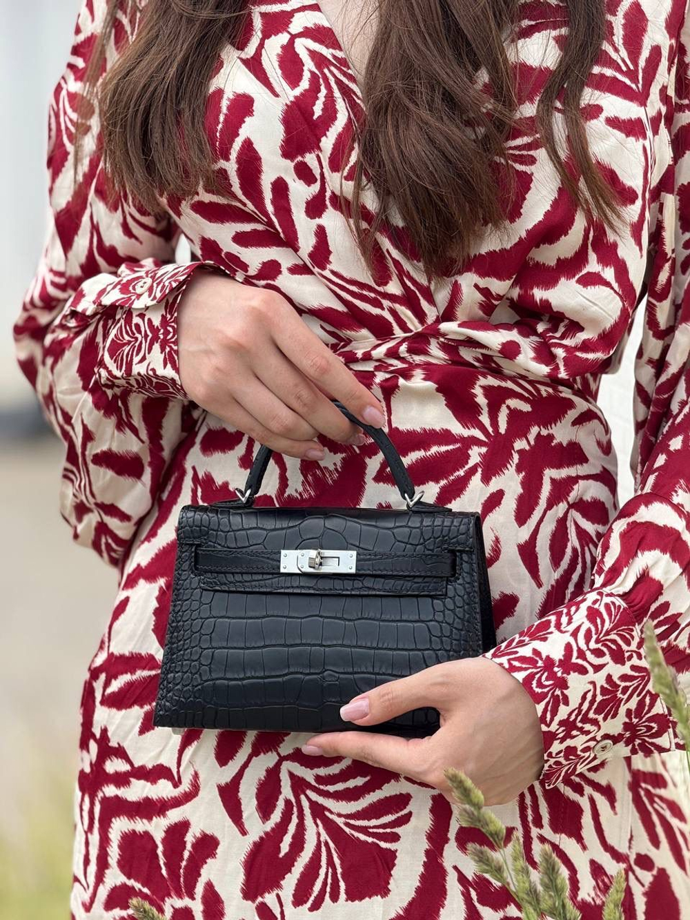 Сумка Hermes из кожи крокодила