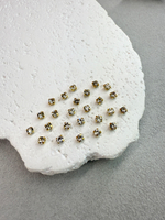 Шатоны 3 мм, Кристалл в золоте, 25 шт