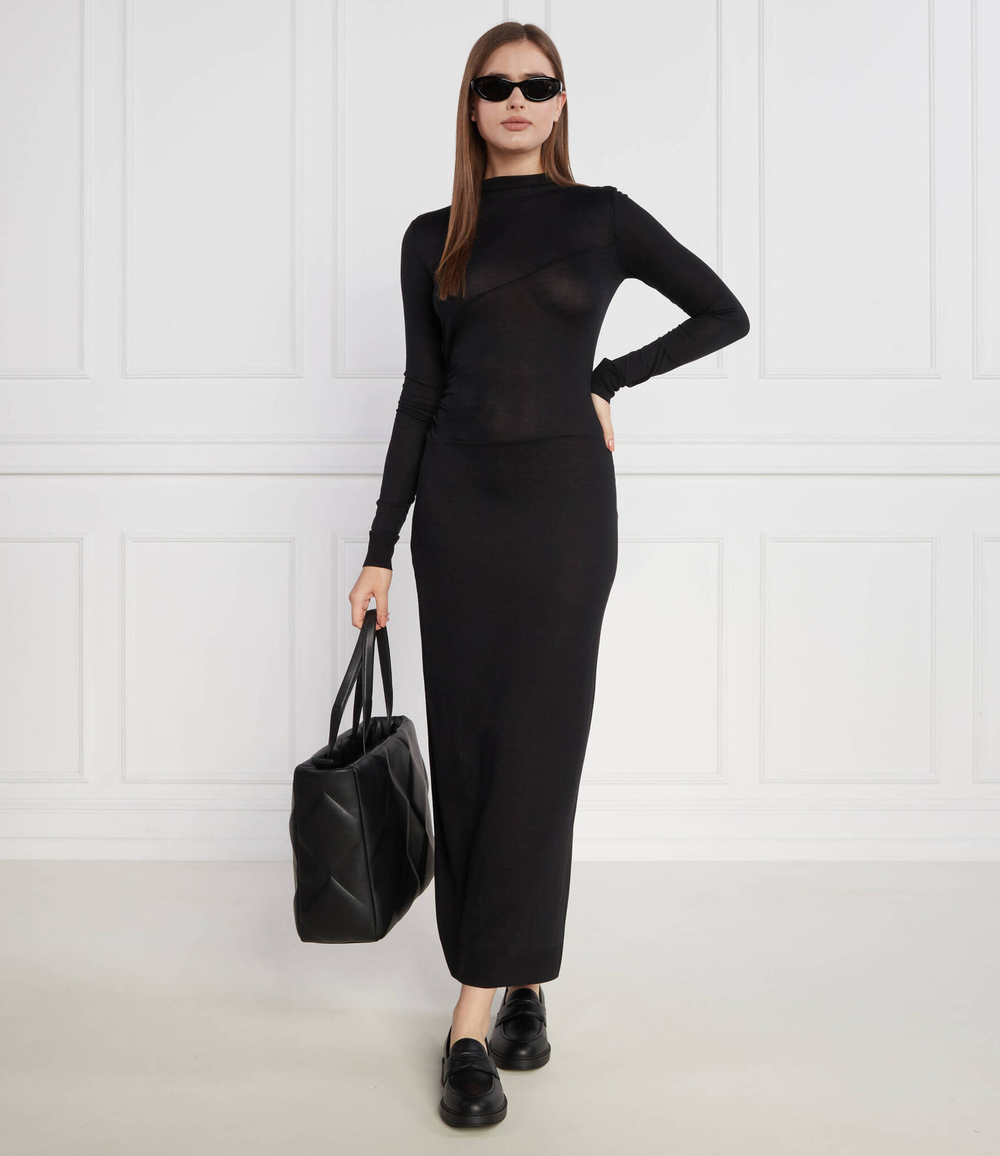 Платье GATHERED WAIST LYOCELL Calvin Klein - черный(K20K205755)