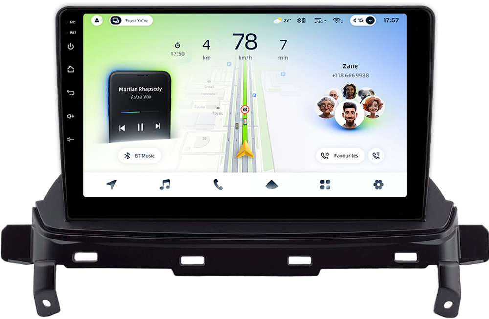 Магнитола для Mitsubishi Eclipse Cross (взамен ШГУ-планшета) - Teyes CC4L монитор 9" IPS на Android 14, Snapdragon 662, CarPlay, 4G SIM-слот