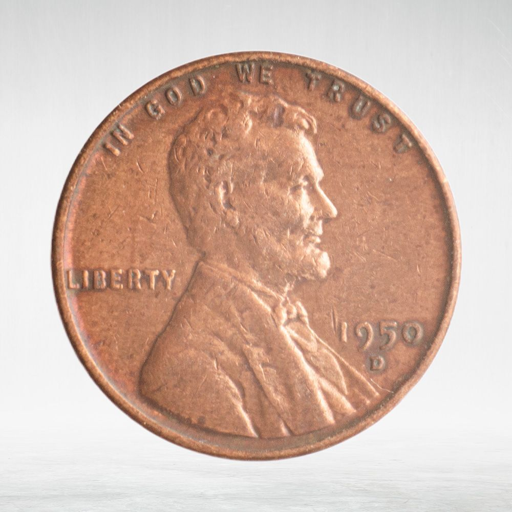 USA, 1 Cent, 1950 - Lincoln Memorial Cent, VF