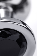 Анальная втулка с кристаллом Large черный 9 см