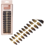 Ногти накладные на клеевых пластинах 24шт «ТЫПРЕКРАСНА!», цвет чернильные ночи, длина 3см