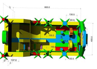 Коммерческий надувной батут «Приключение в мире животных», 8*4*5 м.