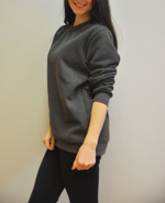 СВИТШОТ ЖЕНСКИЙ ФЛИС, 280 гр. Черный Графит M-301_46 (М)