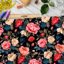 Ткань Барби ночные розы