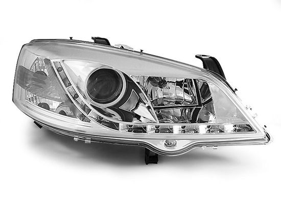 Передние фары Opel Astra G daylight chrome