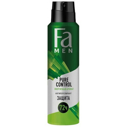 Фа Men Pure Control 150 мл. дезодорант антипер. муж защ.72ч. д/в т.кожи кактус аэроз.