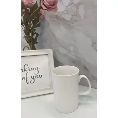 Кружка фарфоровая 300мл «Белая» узкая