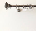 Карниз для штор "Верди" d19 мм однорядный, цвет черный никель