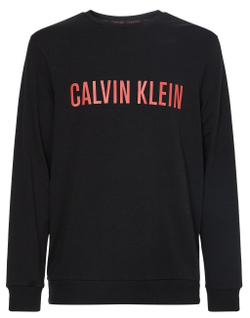 Мужская теннисная кофта Calvin Klein L/S Sweatshirt - black w/strawberry shake