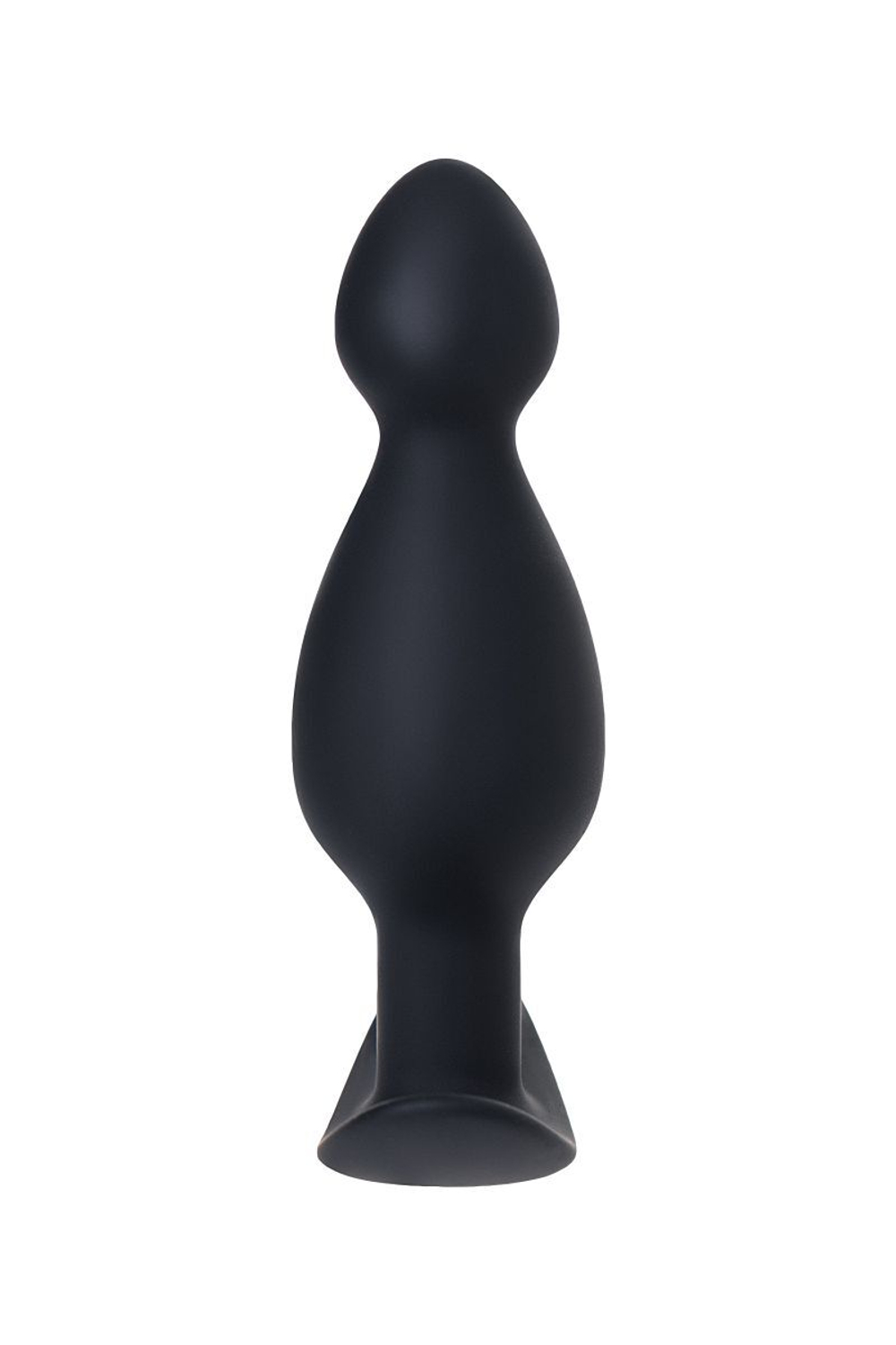 Черная анальная пробка с ограничителем - 11,5 см.