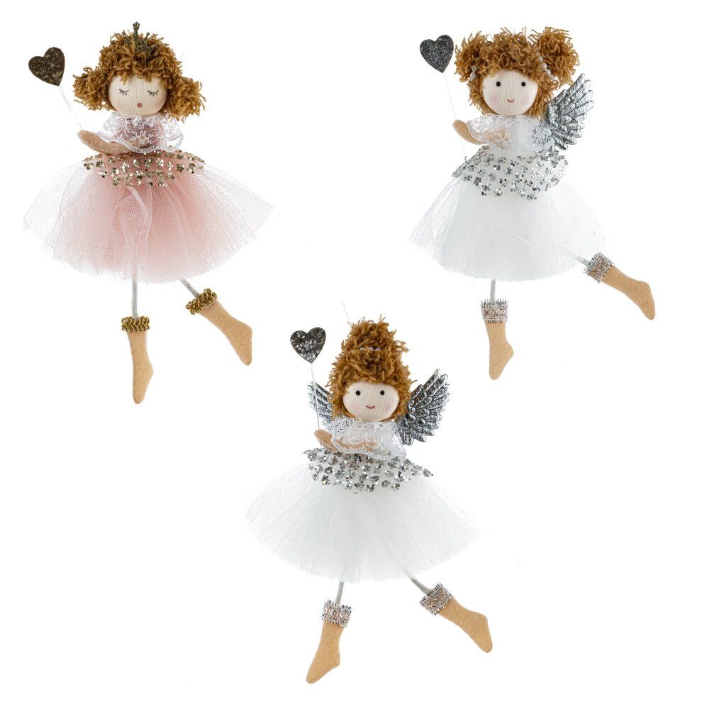 GAEM Изделие декоративное подвесное "Девочка-ангел", L6,5 W6 H17,5 см, 3в.