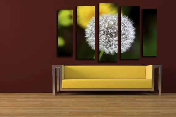 Модульная картина "Одуванчик"