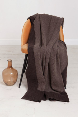 Плед 150х200 Luxberry Lux 57 бежевый-шоколадный Португалия