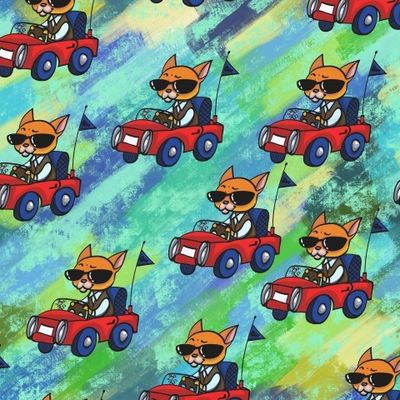 Кот на машине