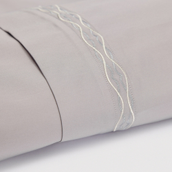 Постельное белье cемейное Сlaire&Caroll Le Fleur серый