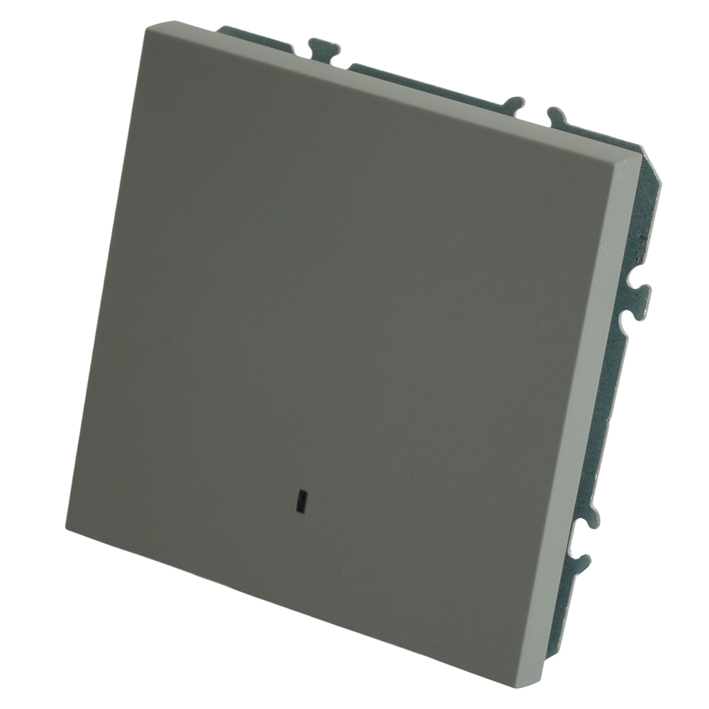 Выключатель 1-клавишный c индикатором (механизм), STEKKER, 250В, 10А, серия Эмили, RSW10-5101-10, платиново-серый, soft touch 49941