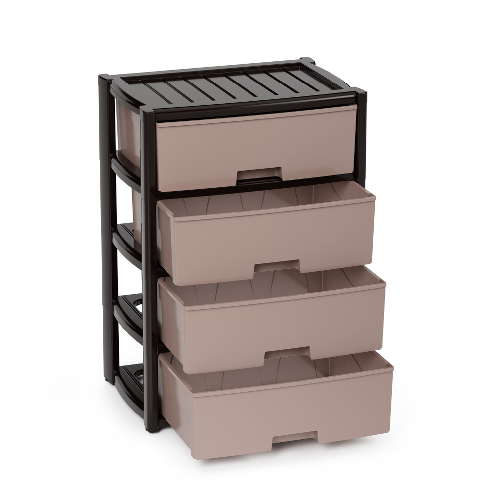 КОМОД КОЛОРИТ ВЕНГЕ 4-Х СЕКЦИОН. ШИРОКИЙ АРТ.М8761